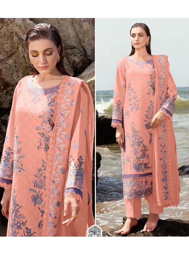 Cotton Pink Eid Wear Embroidery Work Pakistani Suit